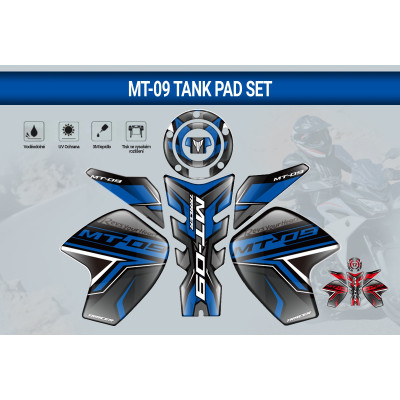 SEFIS TankPad set MT-09 Tracer modrá