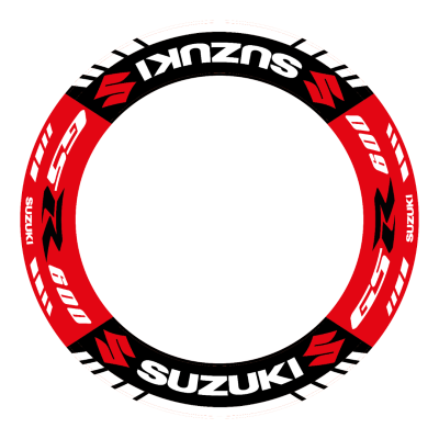 SEFIS jednodílné polepy na kola SUZUKI GSR 600 černo-červená