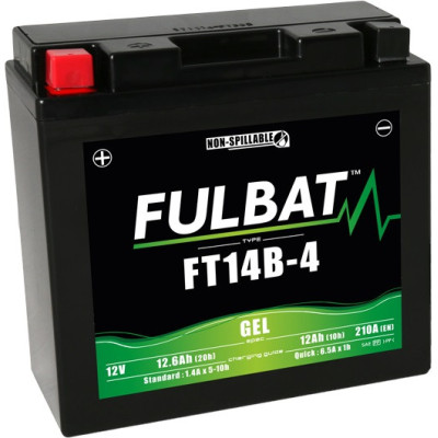 Bezúdržbová motocyklová baterie FULBAT FT14B-4 (YT14B-4)