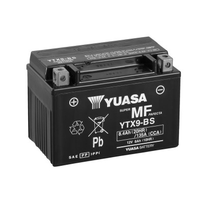 Bezúdržbová motocyklová baterie YUASA YTX9-BS