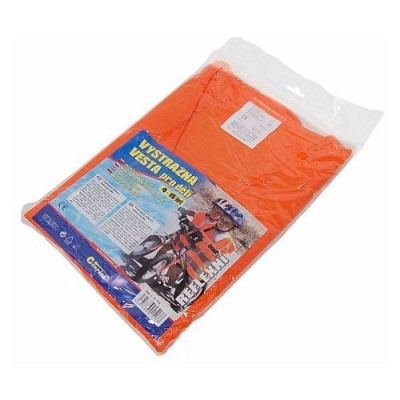 Výstražná reflexní vesta - oranžová, dětská, na suchý zip, velikost S - COMPASS