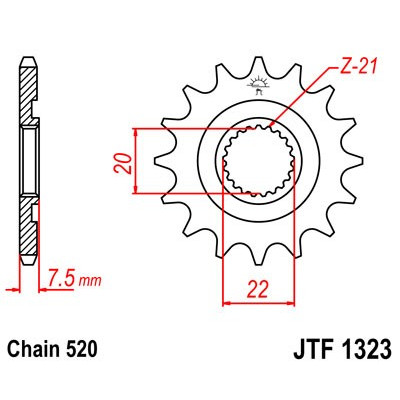 Řetězové kolečko JT JTF 1323-12 12 zubů, 520