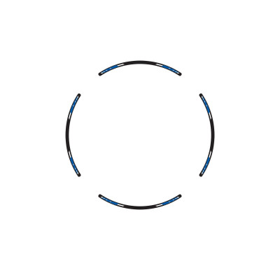 SEFIS sada 4-dílných polepů EASY na kola motocyklu modrá