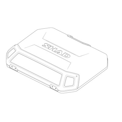 Kryt kufru SHAD TERRA 203163R hliník (side case)