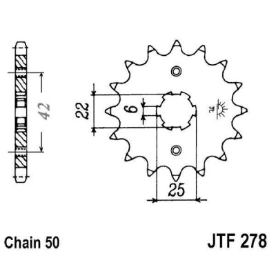 Řetězové kolečko JT JTF 278-16 16 zubů, 530