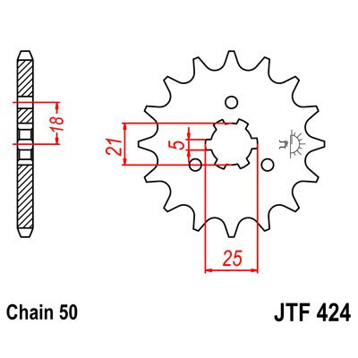 Řetězové kolečko JT JTF 424-17 17 zubů, 530