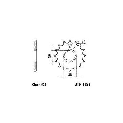 Řetězové kolečko JT JTF 1183-17 17 zubů, 525