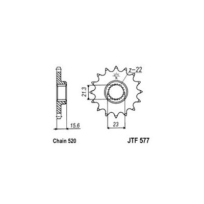 Řetězové kolečko JT JTF 577-16 16 zubů, 520