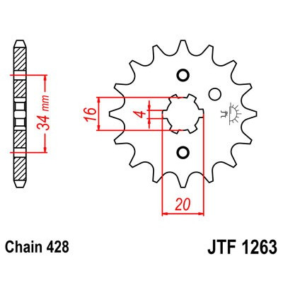 Řetězové kolečko JT JTF 1263-11 11 zubů, 428