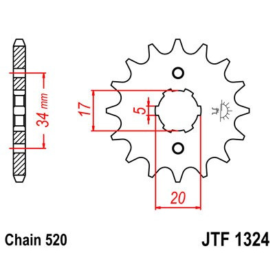 Řetězové kolečko JT JTF 1324-11 11 zubů, 520