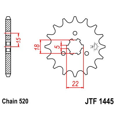 Řetězové kolečko JT JTF 1445-11 11 zubů, 520