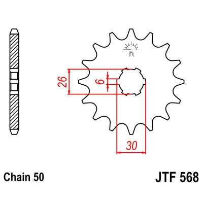 Řetězové kolečko JT JTF 568-15 15 zubů, 530