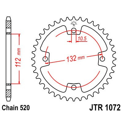 Řetězová rozeta JT JTR 1072-36 36 zubů, 520