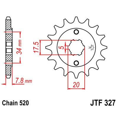 Řetězové kolečko JT JTF 327-11 11 zubů, 520