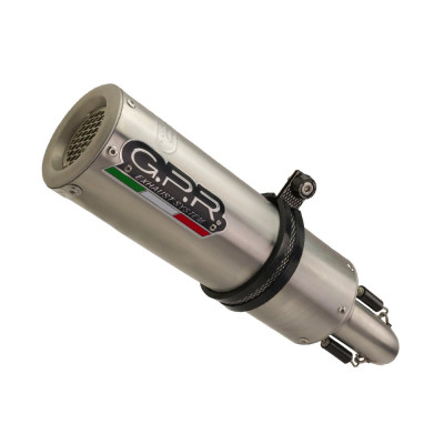 Slip-on exhaust GPR M3 CF.6.CAT.M3.INOX Brushed Stainless steel including removable db killer, link pipe and catalyst