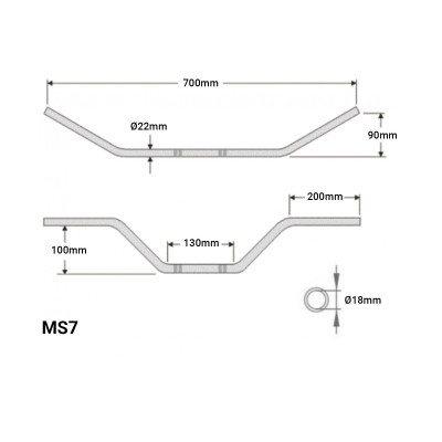 SEFIS MS7 řídítka 22mm Kawasaki