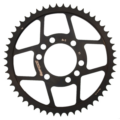 Řetězová rozeta SUPERSPROX RFE-843:51-BLK černý 51 zubů, 428