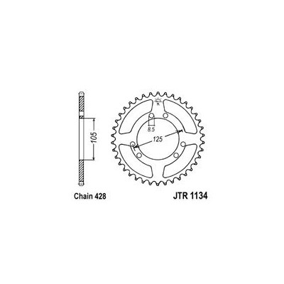 Řetězová rozeta JT JTR 1134-48 48 zubů, 428