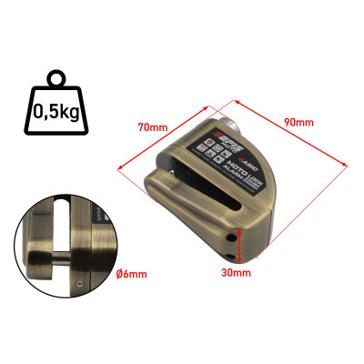 SEFIS Basic moto zámek s alarmem