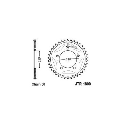 Řetězová rozeta JT JTR 1800-43 43 zubů, 530