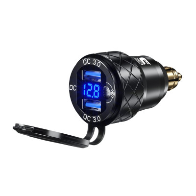 SEFIS 2x USB zásuvka - nabíječka DIN HELLA QC 3.0 USB-A