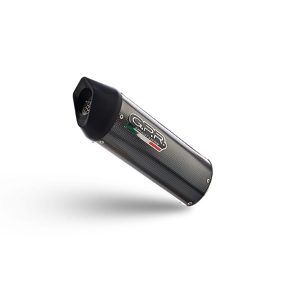 Slip-on výfuk GPR FURORE EVO4 E5.CF.10.FP4 v matně černém provedení, včetně odnímatelného dB killeru a propojovací trubky