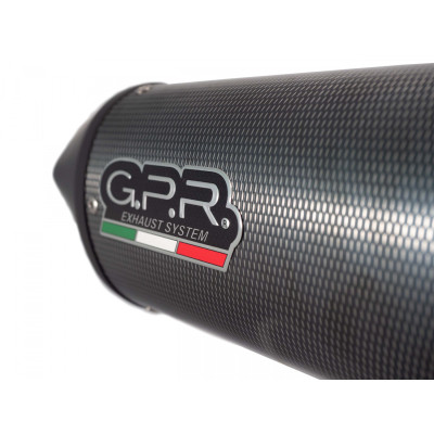 Slip-on výfuk GPR FURORE EVO4 E5.CF.10.FP4 v matně černém provedení, včetně odnímatelného dB killeru a propojovací trubky