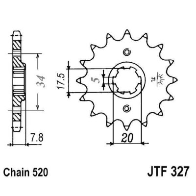 Řetězové kolečko JT JTF 327-13 13 zubů, 520