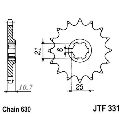Řetězové kolečko JT JTF 331-15 15 zubů, 630