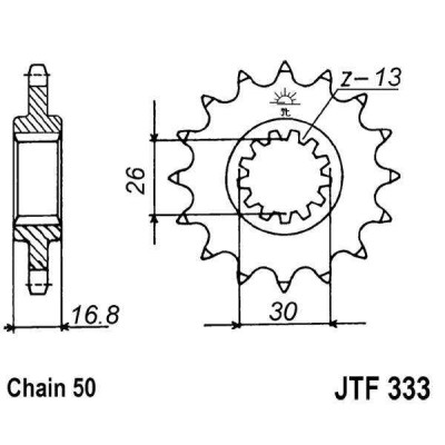 Řetězové kolečko JT JTF 333-15 15 zubů, 530