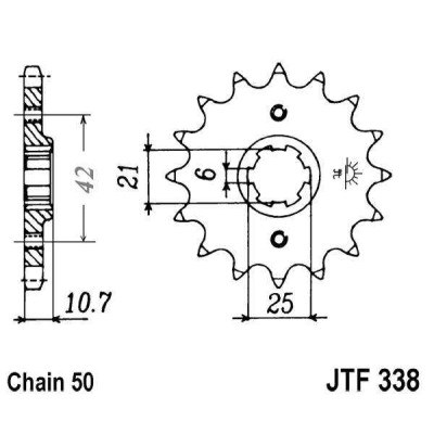 Řetězové kolečko JT JTF 338-16 16 zubů, 530