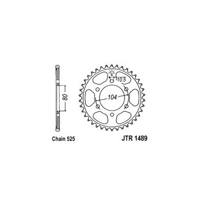 Řetězová rozeta JT JTR 1489-40 40 zubů, 525