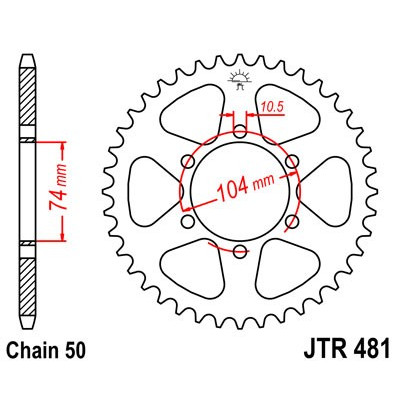 Řetězová rozeta JT JTR 481-42 42 zubů, 530