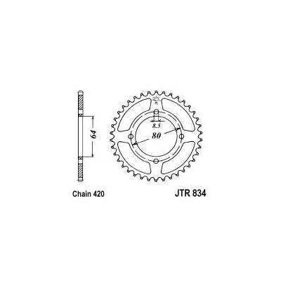Řetězová rozeta JT JTR 834-41 41 zubů, 420