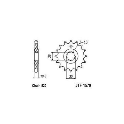 Řetězové kolečko JT JTF 1579-16 16 zubů, 520