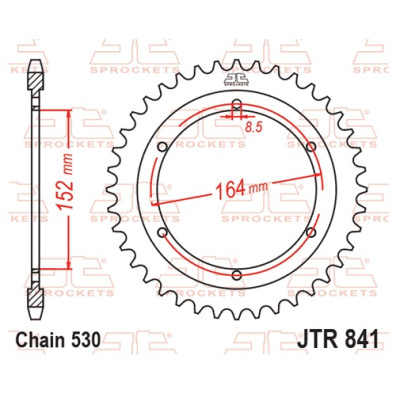Řetězová rozeta JT JTR 841-42 42 zubů, 530