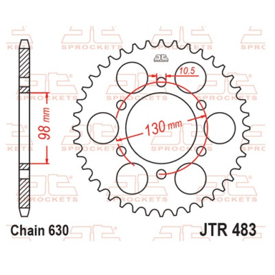 Řetězová rozeta JT JTR 483-35 35 zubů, 630