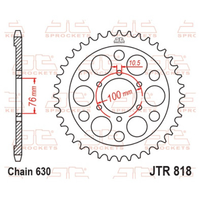Řetězová rozeta JT JTR 818-41 41 zubů, 630