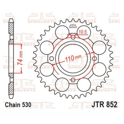 Řetězová rozeta JT JTR 852-41 41 zubů, 530
