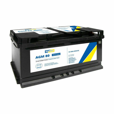 Autobaterie AGM 80 Ah 12V, pro start-stop systém, 315x175x190 mm - Cartechnic