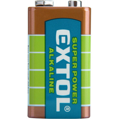 Baterie alkalická 9V, 6LR61 - EXTOL LIGHT EX42016