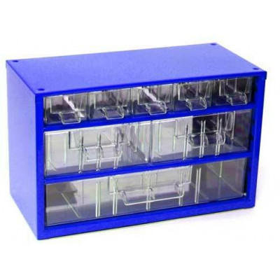 Box na nářadí MINI – 5xA, 2xB, 1xC, modrá barva - Mars 6733M