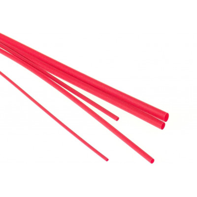 Bužírka - hadička smršťovací 1,6/0,8 mm, délka 1 m, polyetylen - červená