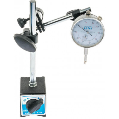 Magnetický stojan, stativ + úchylkoměr, rozsah 0 - 10 mm - SATRA