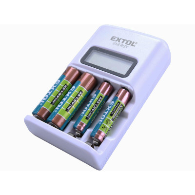 Nabíječka baterií AAA/AA, NiMh/NiCd, 4 sloty, individuální nabíjení - EXTOL ENERGY EX42080
