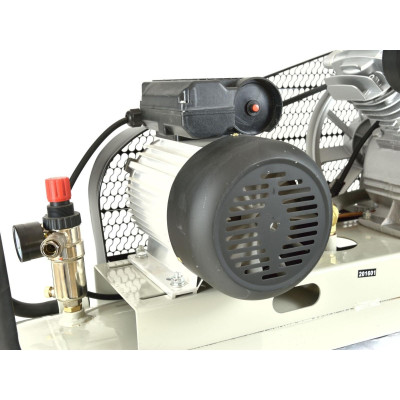 Olejový vzduchový "V" kompresor dvouválcový, řemenový, 100 l, 230V