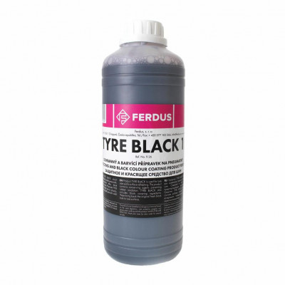 Oživovač pneu - ochranný a barvicí přípravek na pneumatiky, černá barva- Tyre Black 1l