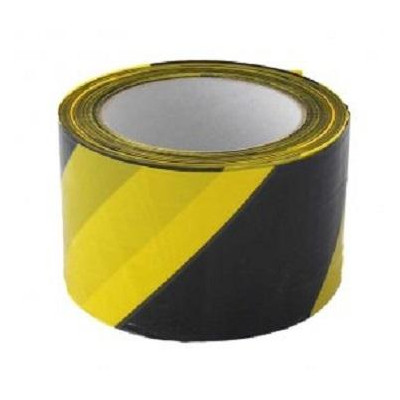 Páska výstražná žlutočerná, 70 mm x 200 m