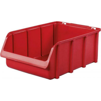Plastový box 490x308x188 mm, stohovatelný, červený