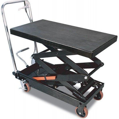 Pojízdný pracovní stůl zdvižný, nosnost 360 kg, zdvih 1290 mm, s hydraulickým systémem